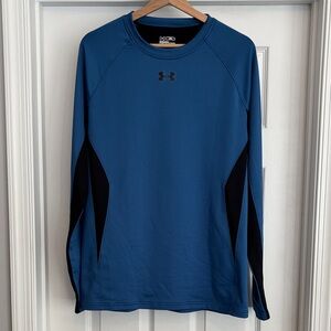 Under Armour Men's Long Sleeve Blue and Black Tee